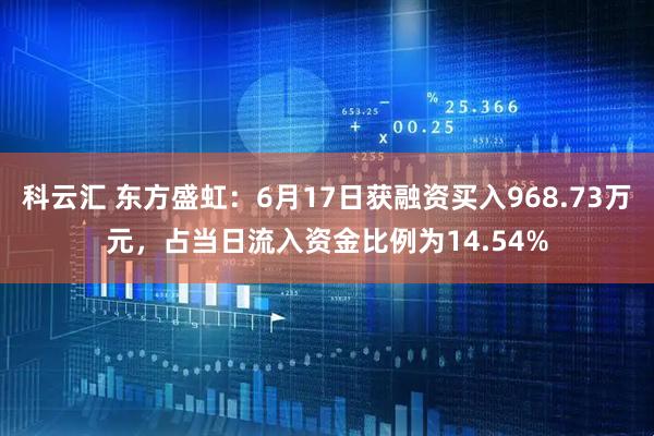 科云汇 东方盛虹：6月17日获融资买入968.73万元，占当日流入资金比例为14.54%